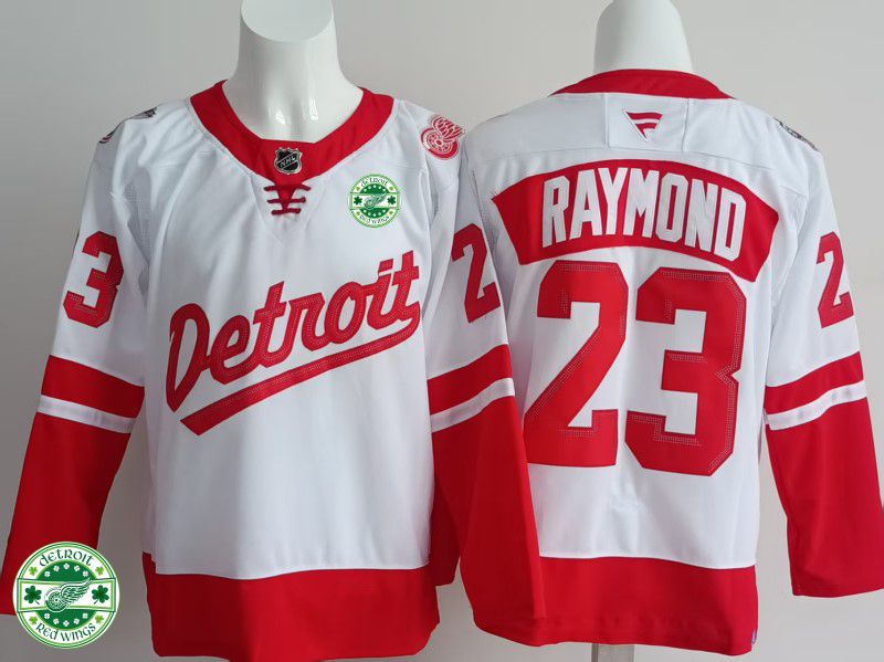 Men Detroit Red Wings #23 Raymond White 2025 Fanatics Home Premium NHL Jersey style 4
